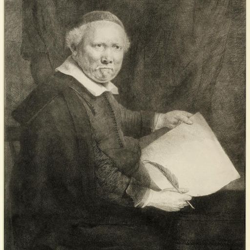 Rembrandt van Rijn — Ливен Виллемс. ван Коппеноль, мастер письма: Большая табличка (Б., Зал. 283; Н. 300)