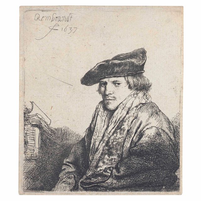 Rembrandt van Rijn — Молодой человек в бархатной шапочке (Петрус Сильвиус?)