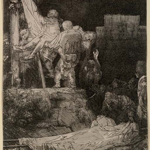 Rembrandt van Rijn — Снятие с Креста при свете факелов (В., Зал. 83; Н. 280)