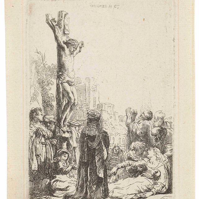 Rembrandt van Rijn — Распятие: маленькая тарелочка