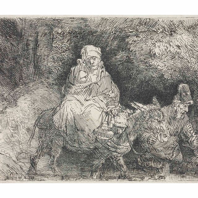 Rembrandt van Rijn — Бегство в Египет: переправа через ручей