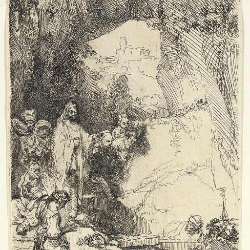 Rembrandt van Rijn — Воскрешение Лазаря: Маленькая табличка (В., Зал. 72; Н. 198)
