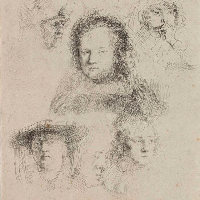 Rembrandt van Rijn — Исследования головы Саскии и других
