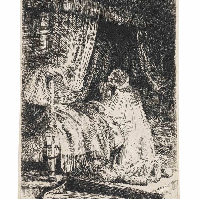 Rembrandt van Rijn — Давид во время молитвы