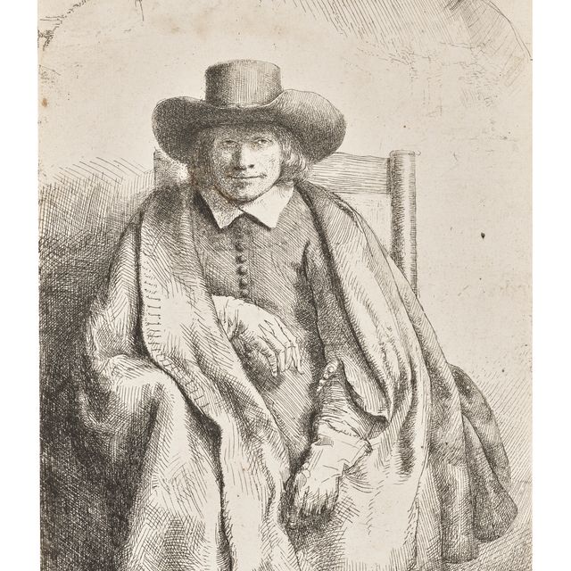 Rembrandt van Rijn — Клемент де Йонге, продавец печатных изданий