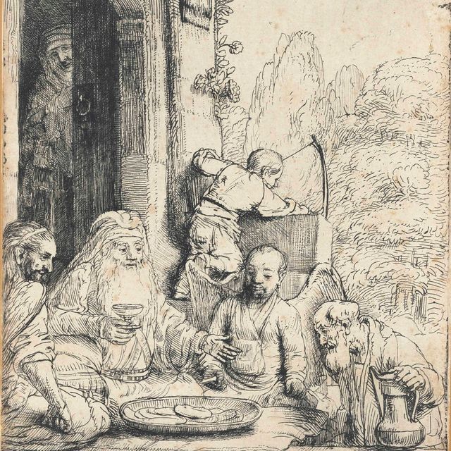 Rembrandt van Rijn — Авраам развлекал ангелов