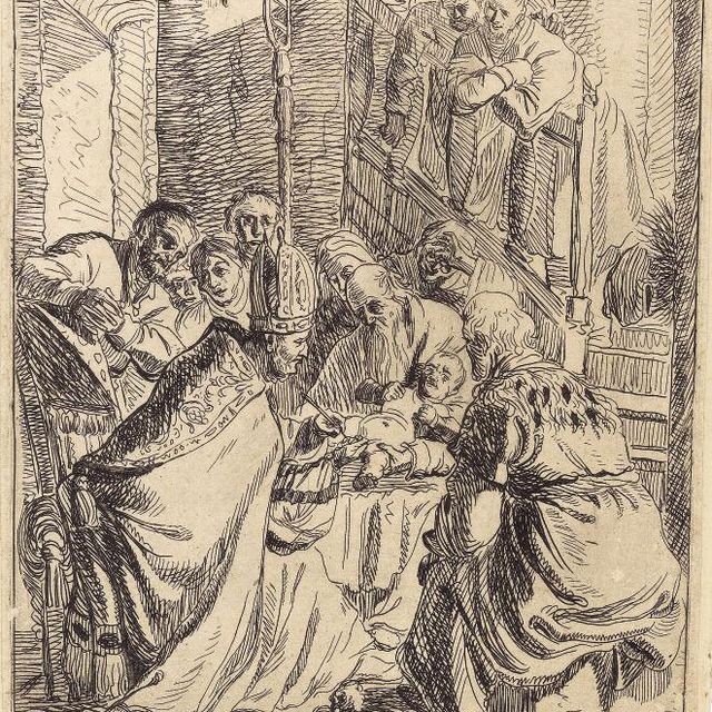 Rembrandt van Rijn — Обрезание (не по Бартшу; Голл. S 398; Hind 388 - отклонено)