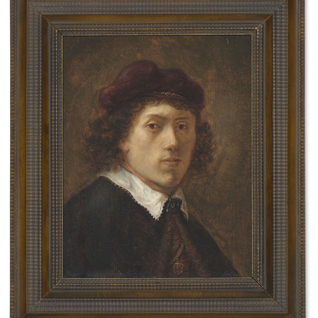 Rembrandt van Rijn — Портрет мужчины, во весь рост, в красном берете