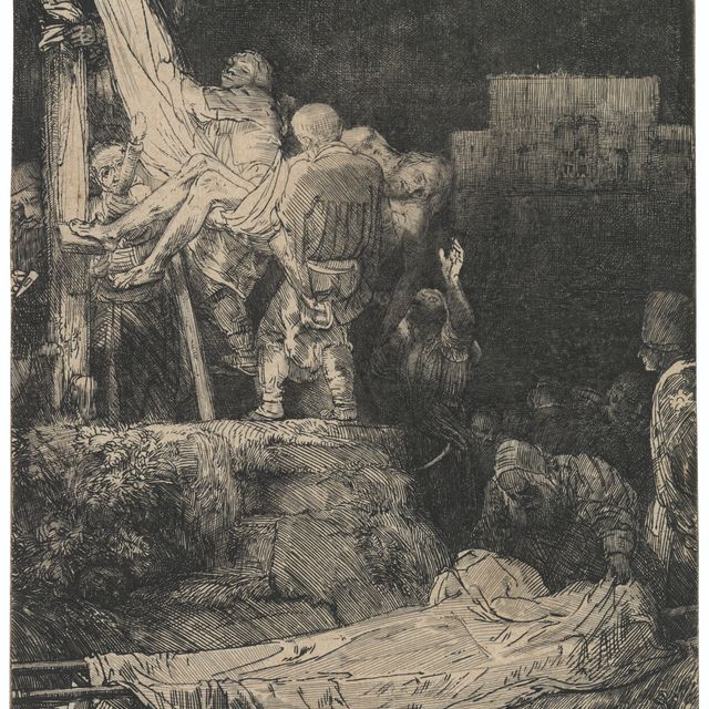 Rembrandt van Rijn — Сошествие с Креста при свете факелов