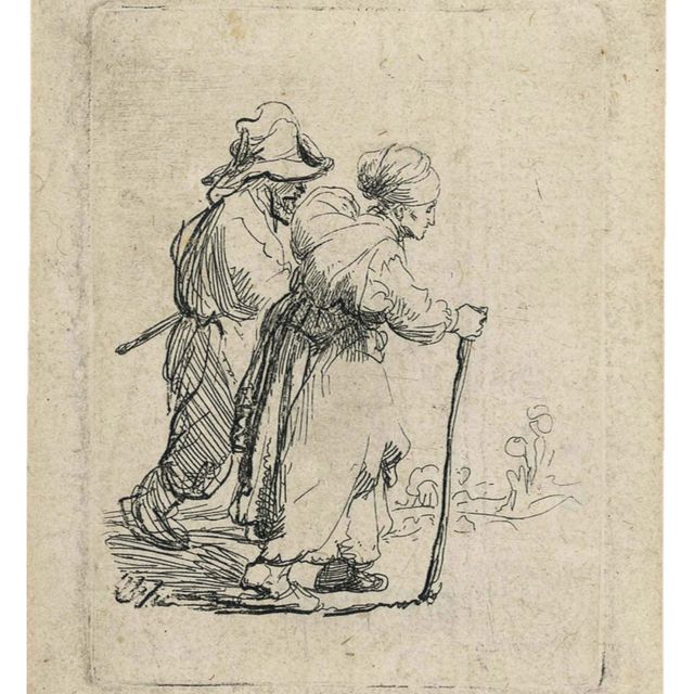 Rembrandt van Rijn — Двое бродяг, мужчина и женщина (Б., стр. 144; Н. 116)