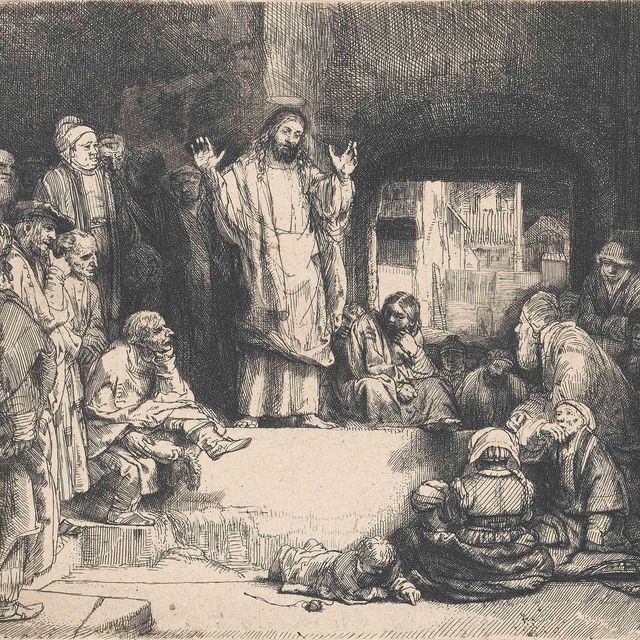 Rembrandt van Rijn — Проповедь Христа: "Маленькая гробница" (Б., Зал. 67; ч. 256)