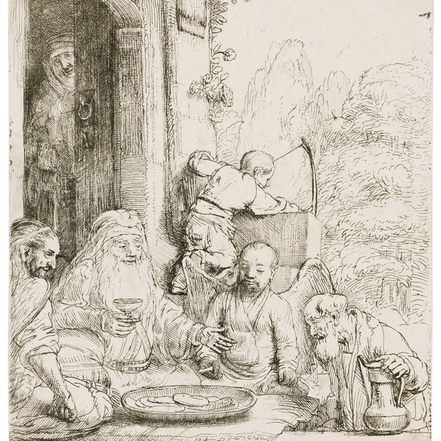 Rembrandt van Rijn — Авраам развлекал ангелов