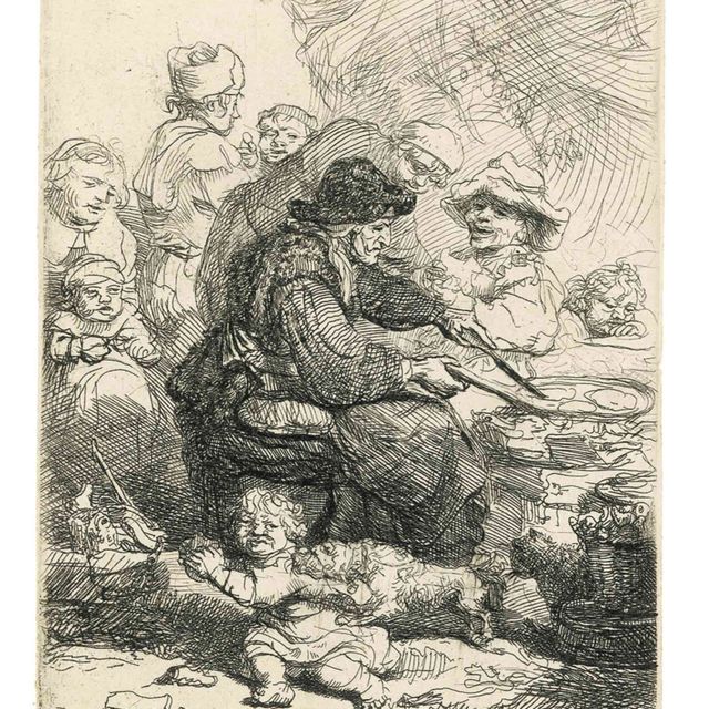 Rembrandt van Rijn — Блинница (Б., Зал. 124; Н. 141)
