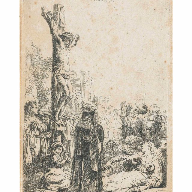 Rembrandt van Rijn — Распятие: маленькая тарелочка
