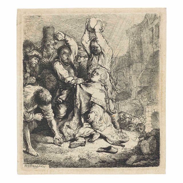 Rembrandt van Rijn — Побивание камнями святого Стефана