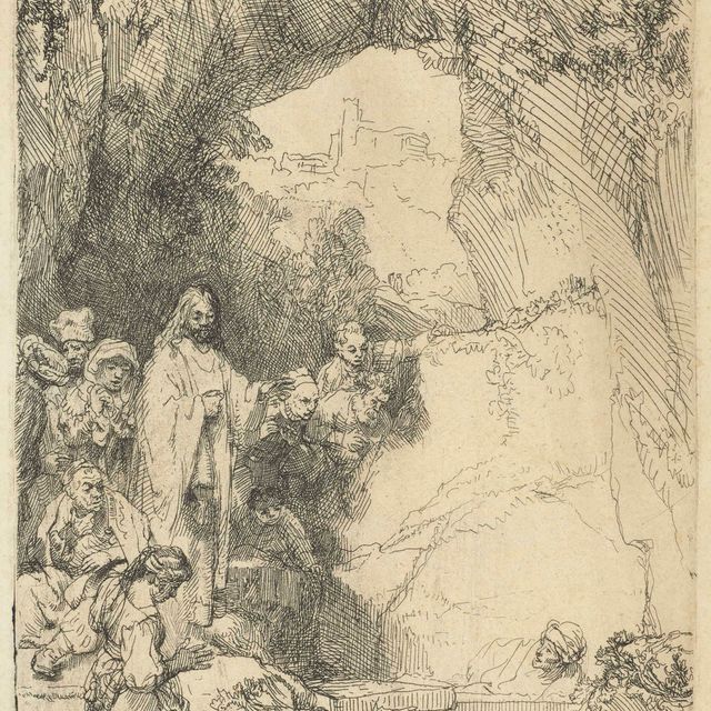 Rembrandt van Rijn — Воскрешение Лазаря: Маленькая тарелка