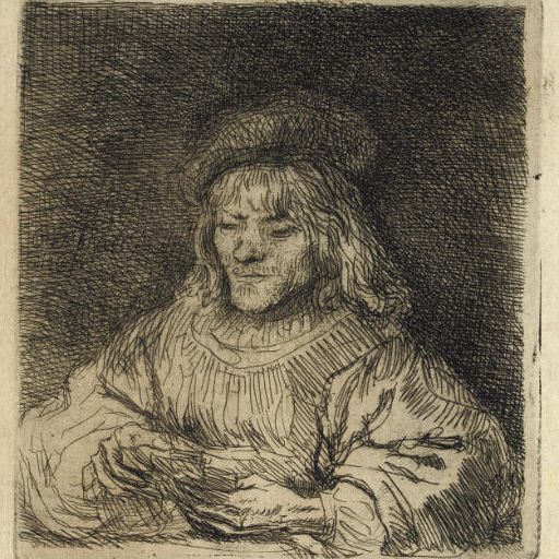 Rembrandt van Rijn — Игрок в карты (Б., стр. 136; Х. 190)