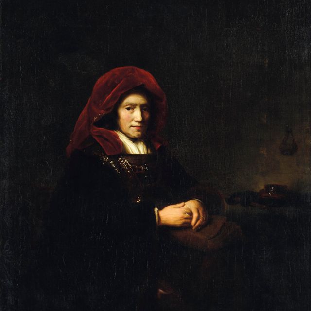 Rembrandt van Rijn — Портрет сидящей женщины с книгой и в очках