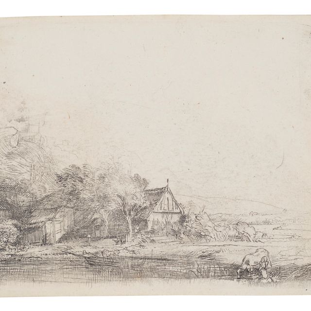 Rembrandt van Rijn — Пейзаж с коровой