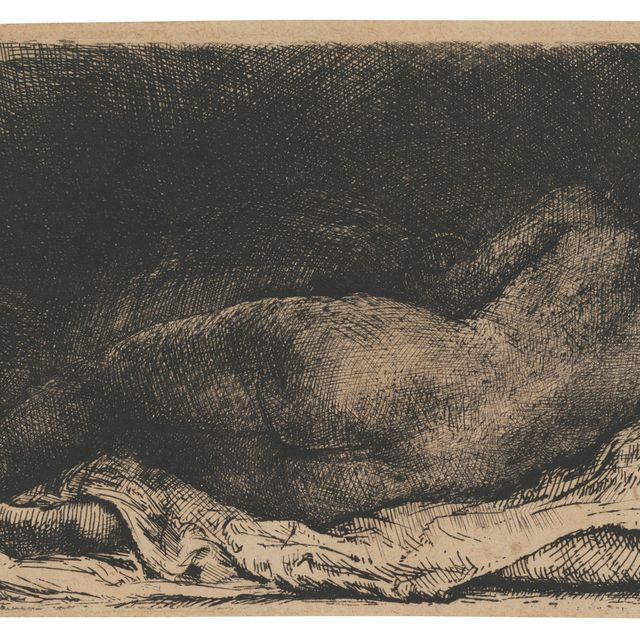 Rembrandt van Rijn — Обнаженная лежащая женщина (‘Кушетка для негритянок’)