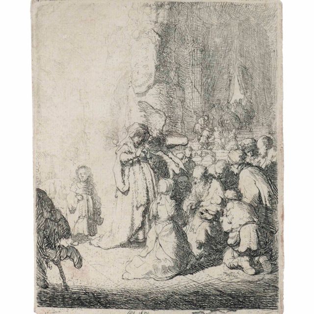 Rembrandt van Rijn — Представление в храме с Ангелом: Маленькая тарелочка