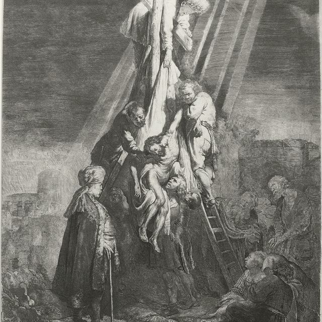 Rembrandt van Rijn — Снятие с креста: Вторая табличка (В., Зал. 81; Н. 103)