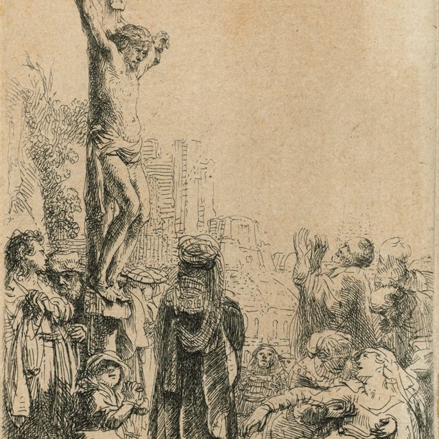Rembrandt van Rijn — Распятие: Маленькая тарелочка