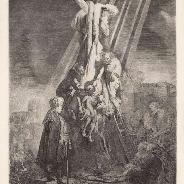 Rembrandt van Rijn — Спуск с креста: Вторая плита