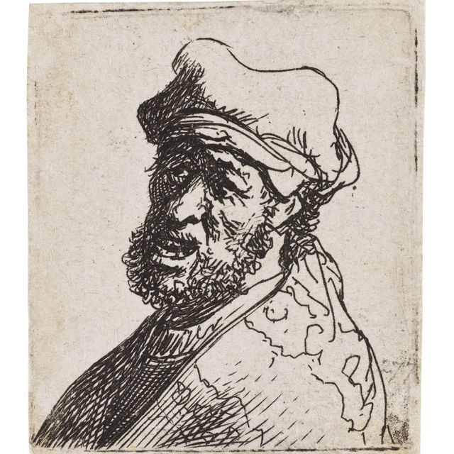 Rembrandt van Rijn — Мужчина кричит, осталось три четверти: Перебор
