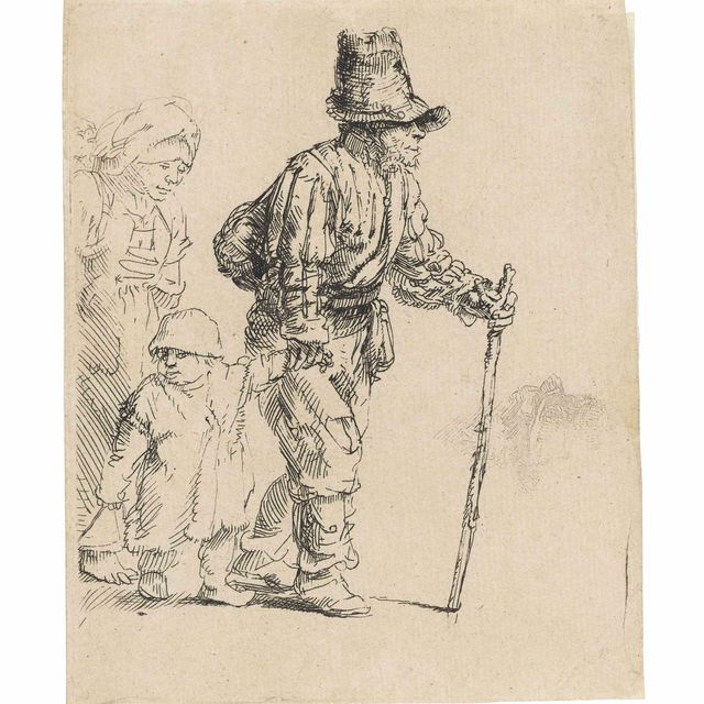 Rembrandt van Rijn — Крестьянская семья на прогулке