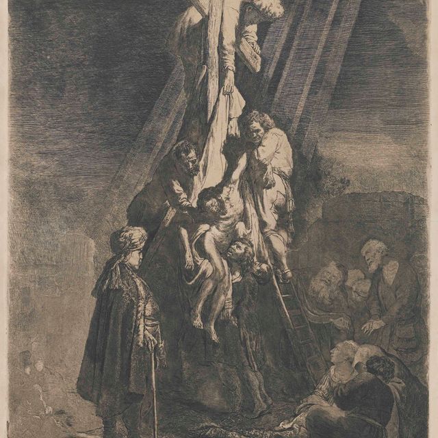Rembrandt van Rijn — Снятие с креста: Вторая табличка (В., Зал. 81; Н. 103; Новый зал. 119)