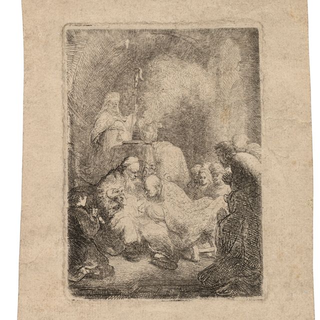 Rembrandt van Rijn — Обрезание: Маленькая пластинка