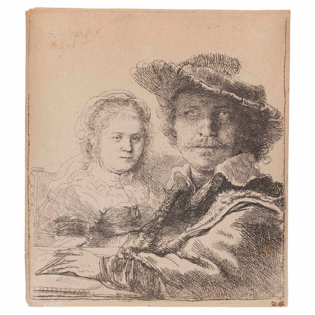 Rembrandt van Rijn — Автопортрет с Саскией (Барч, Холстейн, 19; Хинд, 144)