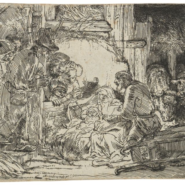Rembrandt van Rijn — Поклонение пастухов: со светильником