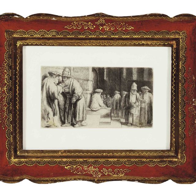 Rembrandt van Rijn — Евреи в синагоге (Б., Зал. 126; Ч. 234)