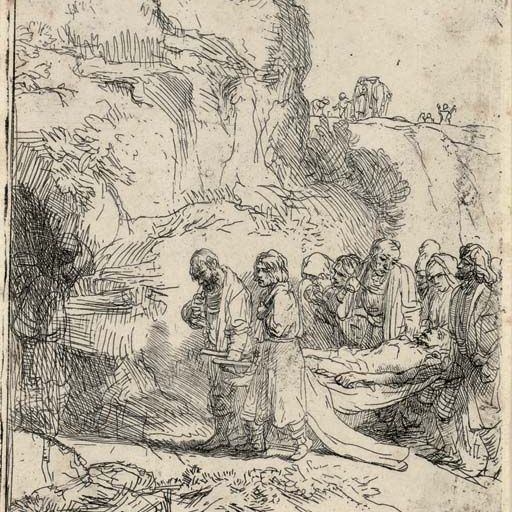 Rembrandt van Rijn — Христа несли ко гробу (В., Зал. 84; Н. 215)