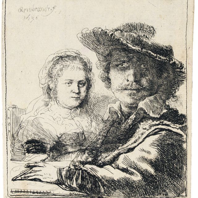 Rembrandt van Rijn — Автопортрет с Саскией (Б., Холл. 19; H. 144)
