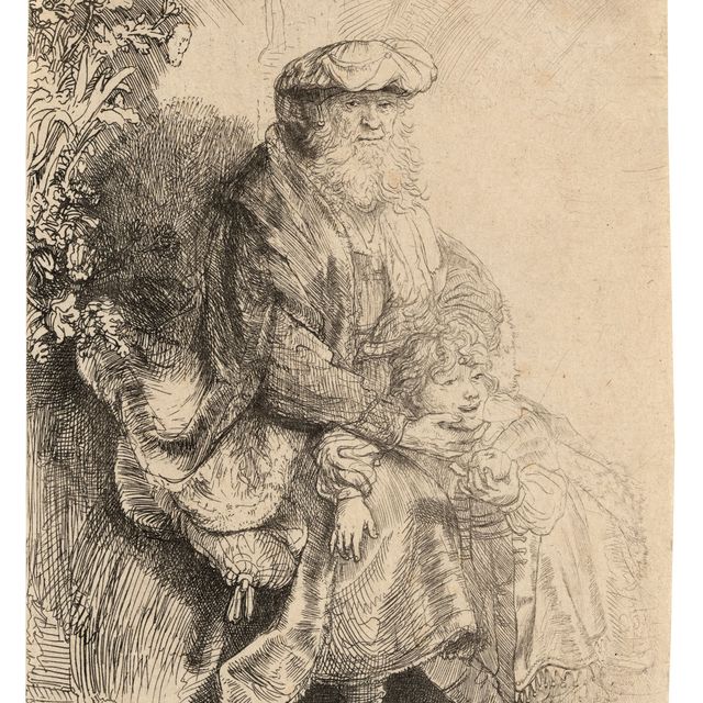 Rembrandt van Rijn — Авраам ласкает Исаака