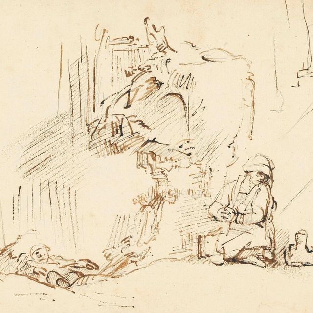 Rembrandt van Rijn — Агарь и Измаил в пустыне