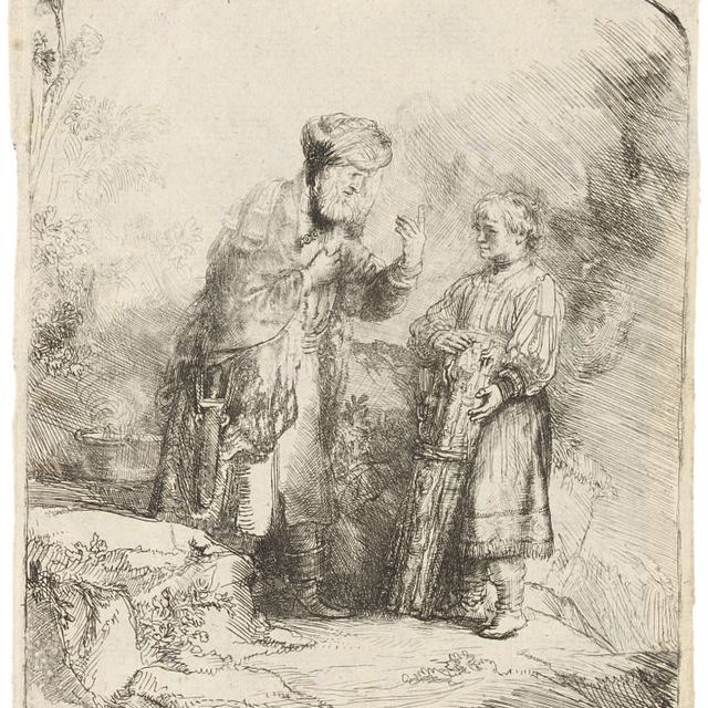 Rembrandt van Rijn — Авраам и Исаак (Б., Зал. 34; Н. 214)