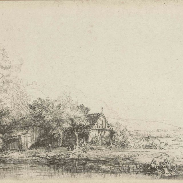 Rembrandt van Rijn — Пейзаж с коровой (В., Зал. 237; Н. 240)