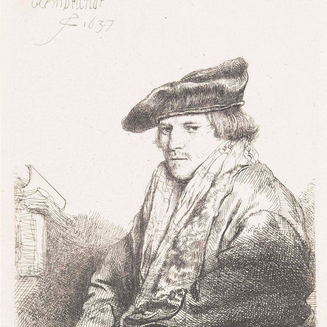 Rembrandt van Rijn — Молодой человек в бархатной шапочке (Б., Зал. 268; Н. 151)