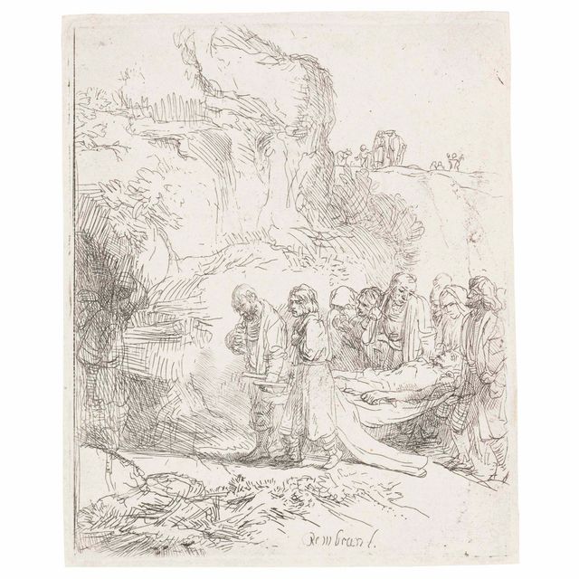Rembrandt van Rijn — Христа несли ко гробу (Б., Зал. 84; Н. 215)