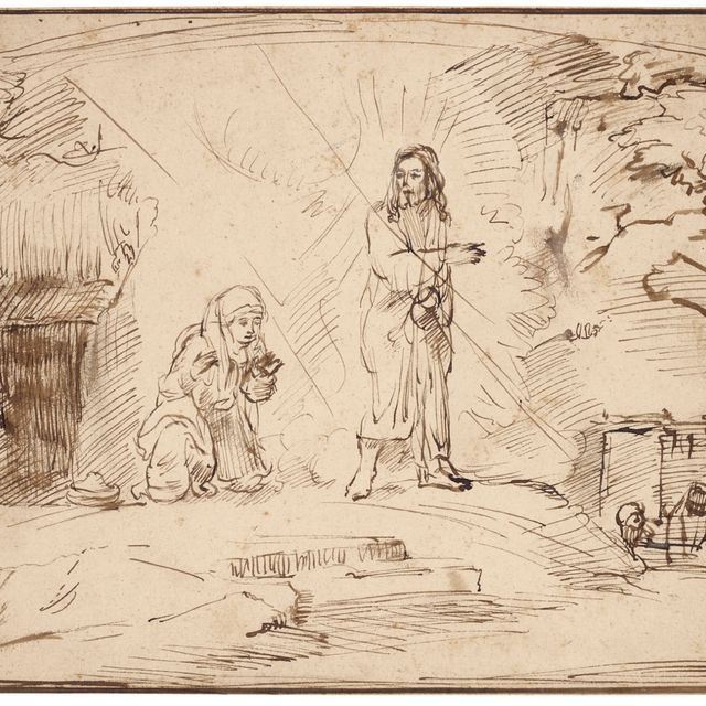 Rembrandt van Rijn — Христос и Мария Магдалина
