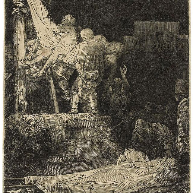 Rembrandt van Rijn — Снятие с креста при свете факелов (Барч, Холстейн, 83; Хинд, 28)