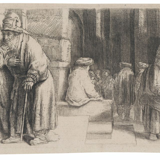 Rembrandt van Rijn — Евреи в синагоге
