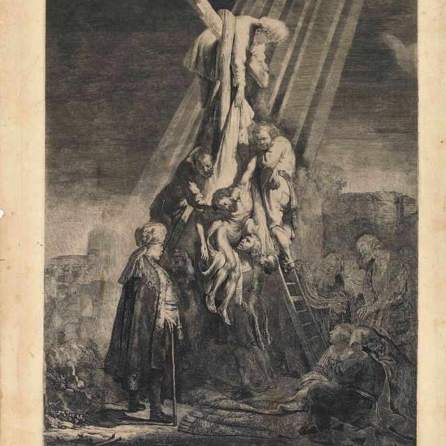 Rembrandt van Rijn — Спуск с креста: Вторая пластина (Барч, Холстейн, 81; Хинд, 103; Нью-Холстейн, 119)