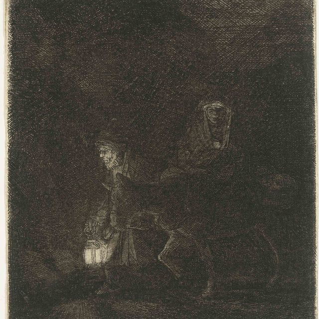 Rembrandt van Rijn — Бегство в Египет: ночной репортаж (Б., Зал. 53; Н. 253)