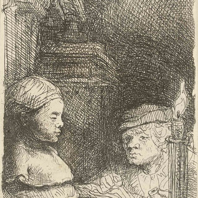 Rembrandt van Rijn — Мужчина, снимающий слепок (Б., Зал. 130; Н. 191)