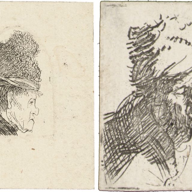 Rembrandt van Rijn — Голова мужчины в меховой шапке, кричащего (Б., Зал. 327; Ч. 37)